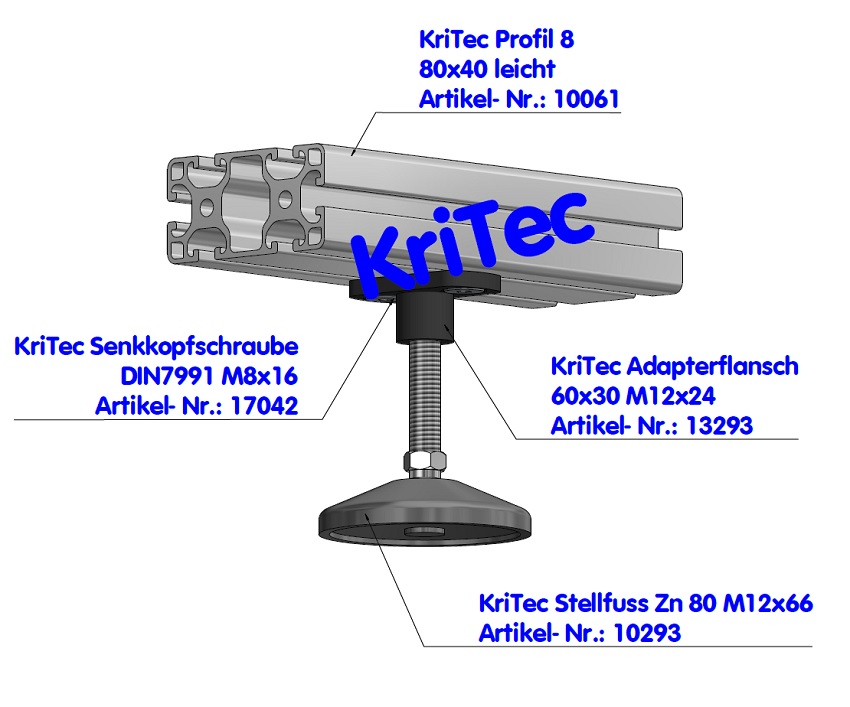 KriTec Stellfuß Zn 80