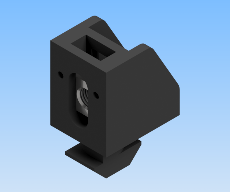 KriTec Befestigungsblock 10 Raster 40 PA schwarz