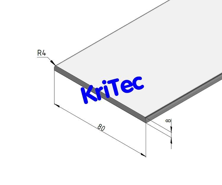 KriTec Aluminium-Flachprofil M 80x8 E