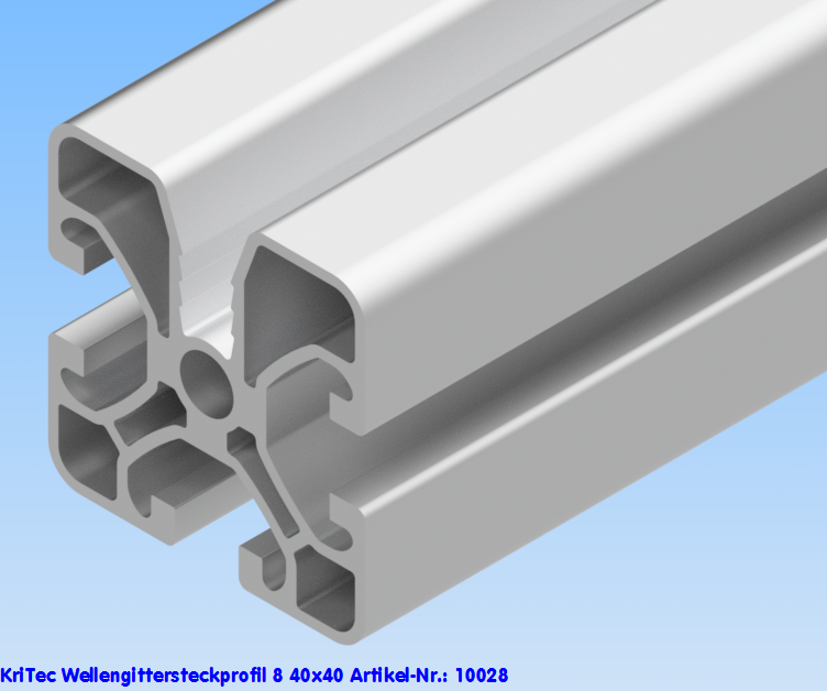 KriTec Wellengittersteckprofil 8 40x40