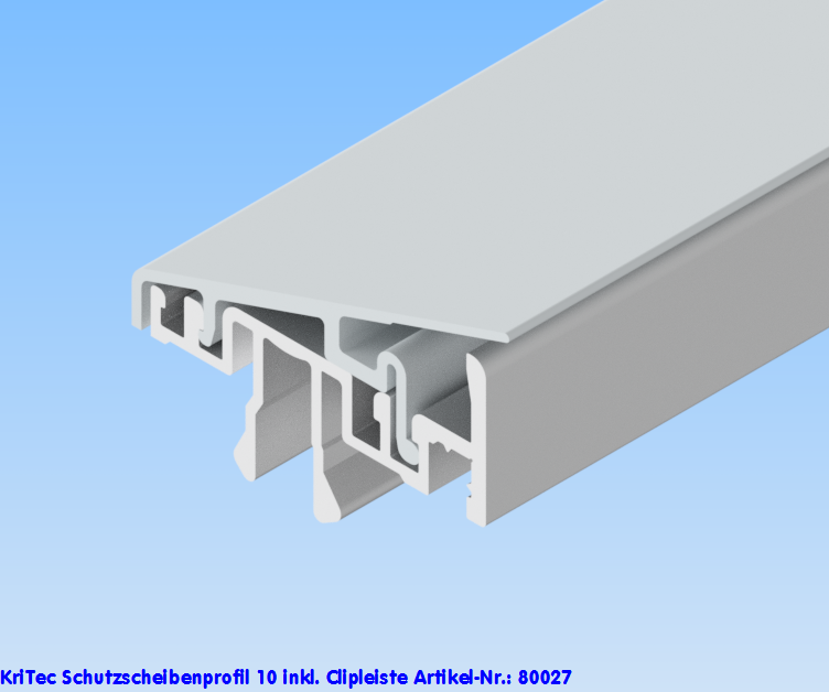 KriTec Schutzscheibenprofil 10 inkl. Clipleiste