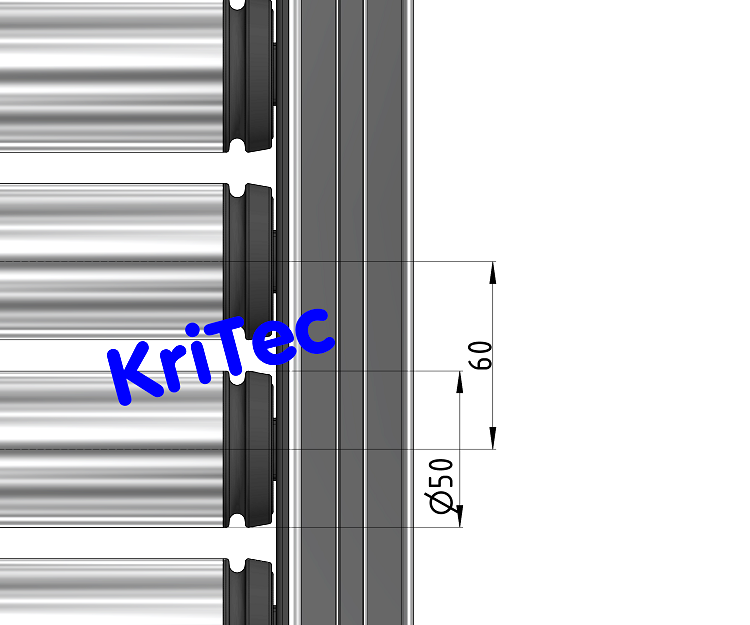 KriTec Nutenprofil 8 Al M8-60, natur