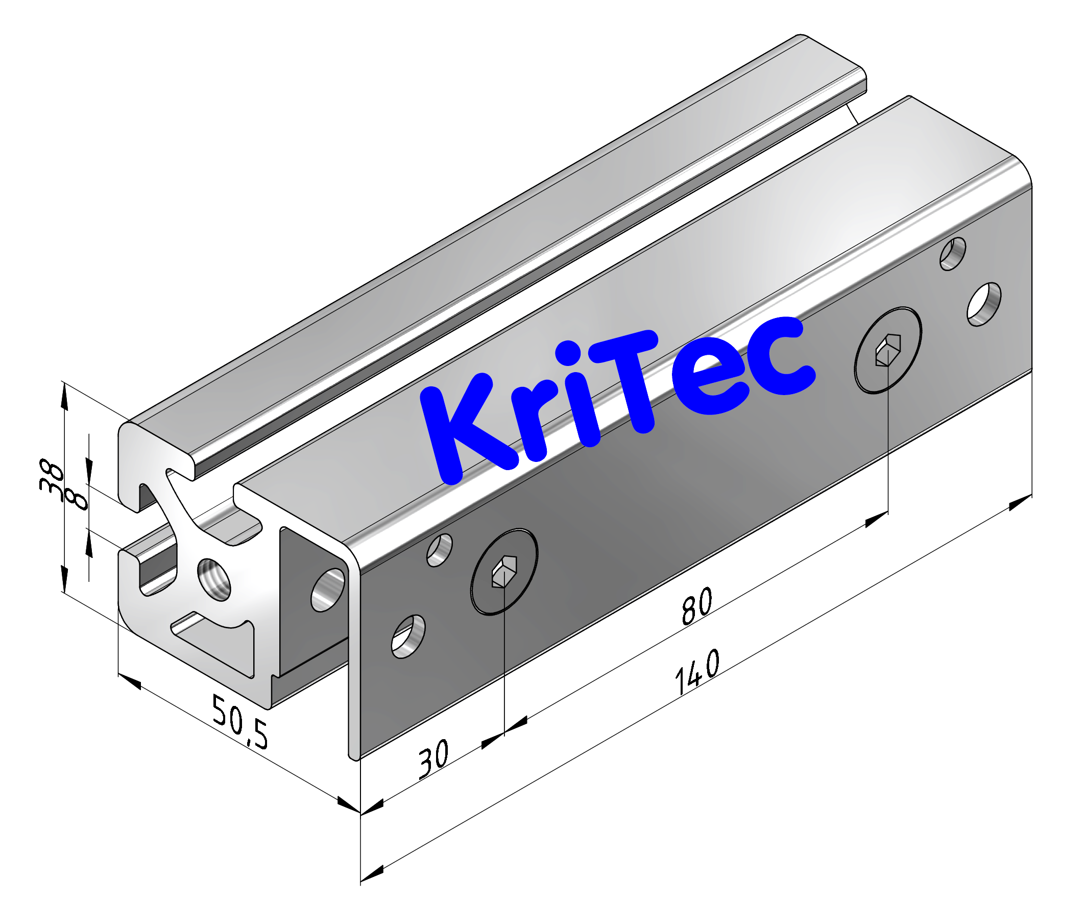 KriTec Doppellagereinheit 8 D10 Rundschliff zentrisch
