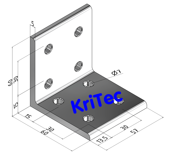 KriTec Winkel 8 Al 40x40x36x6 Softline