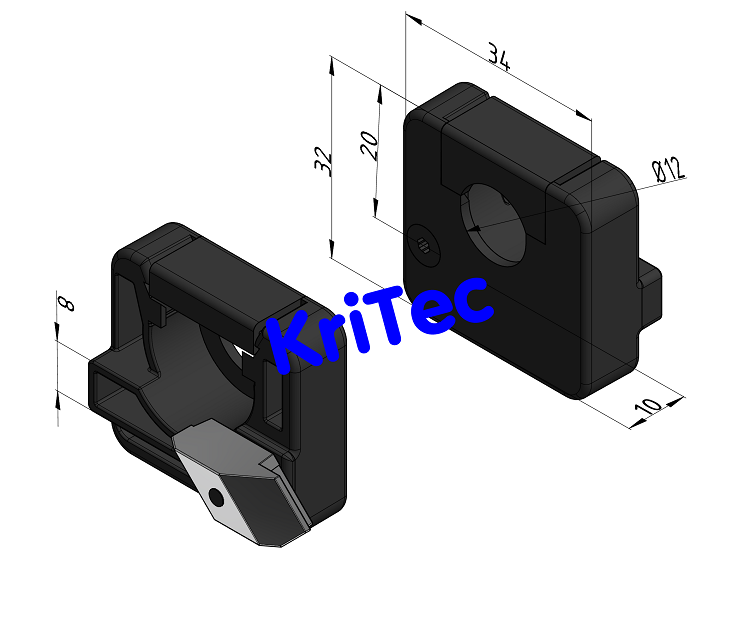 KriTec Transportrolle TR32, Lagerblocksatz 8