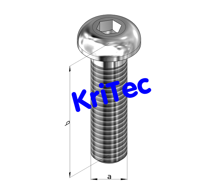KriTec Halbrundschrauben ISO 7380 verzinkt
