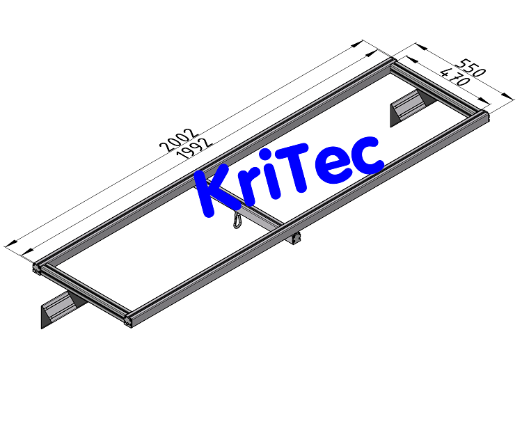 KriTec Kreuzschlittenausleger, Breite = 2000mm