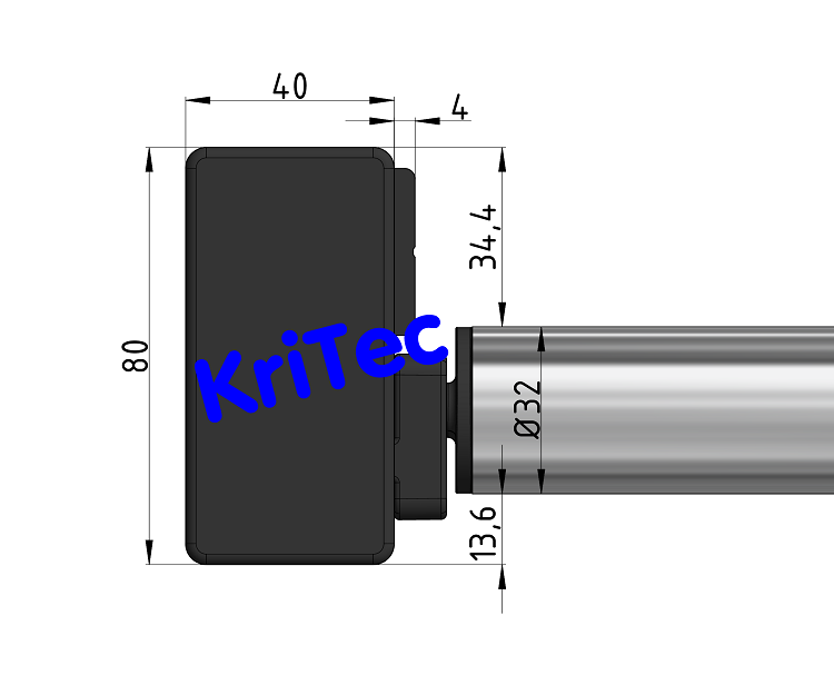 KriTec Transportrolle TR32, Lagerblocksatz 8