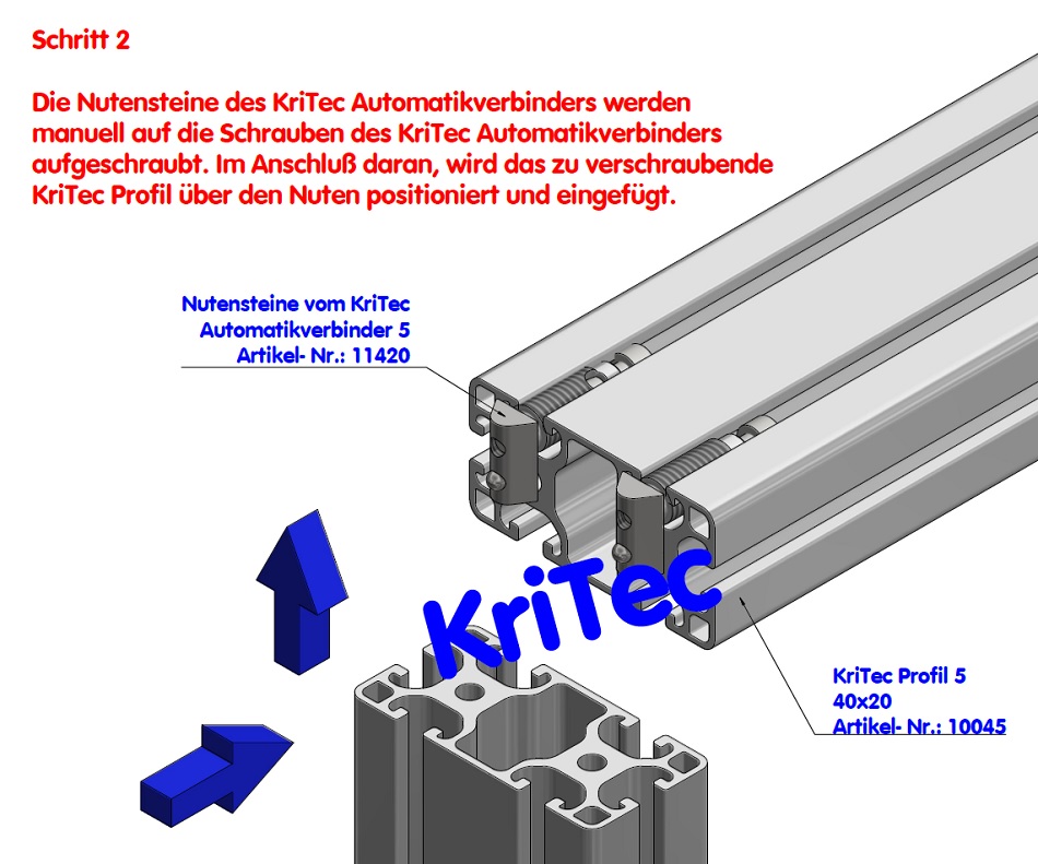 KriTec Automatik-Verbindungssatz 5 Stahl, verzinkt