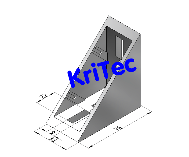 KriTec Winkel 8 80x80x40 Zn Standard