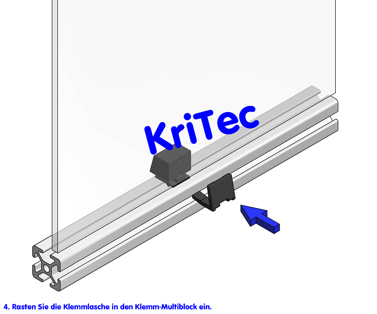 KriTec Klemm-Multiblock 5 Raster 20 PA, schwarz