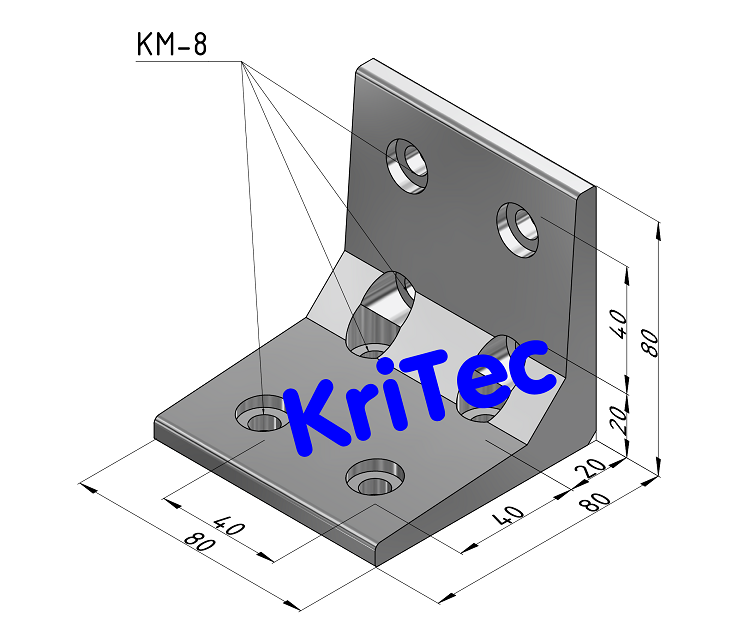 KriTec Winkel 10 80x80x80