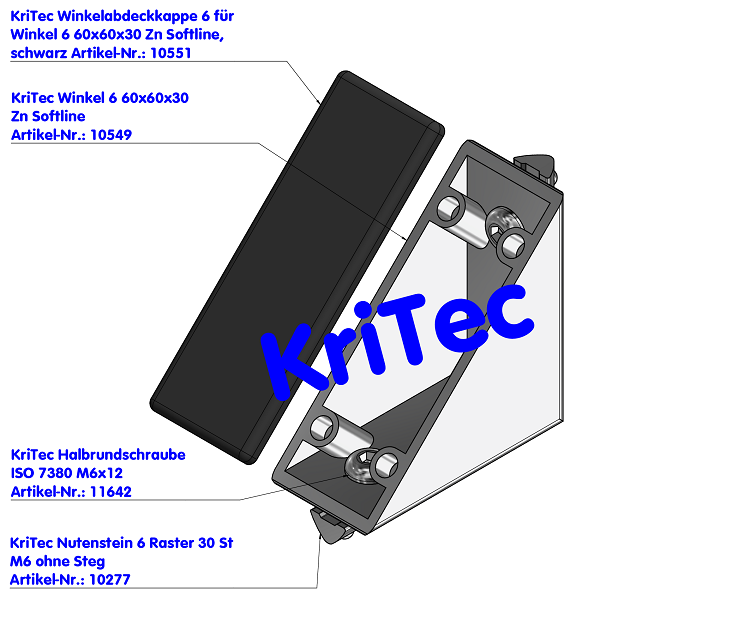 KriTec Winkel 6 60x60x30 Zn Softline