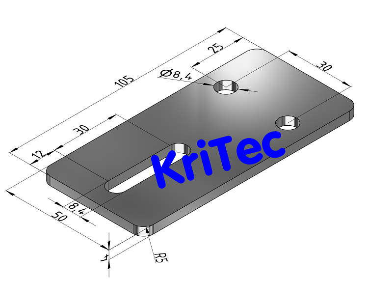 KriTec Vario-Lasche 10 Raster 50 105x50x4 St verzinkt