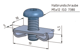 KriTec Standardverbindungssatz 5 Raster 20 VA, rostfrei