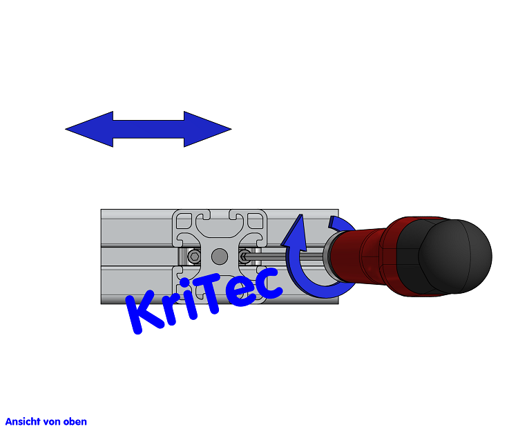 KriTec Turbo-Standardverbindungssatz 8 Raster 40 ohne Bohrung einsetzbar