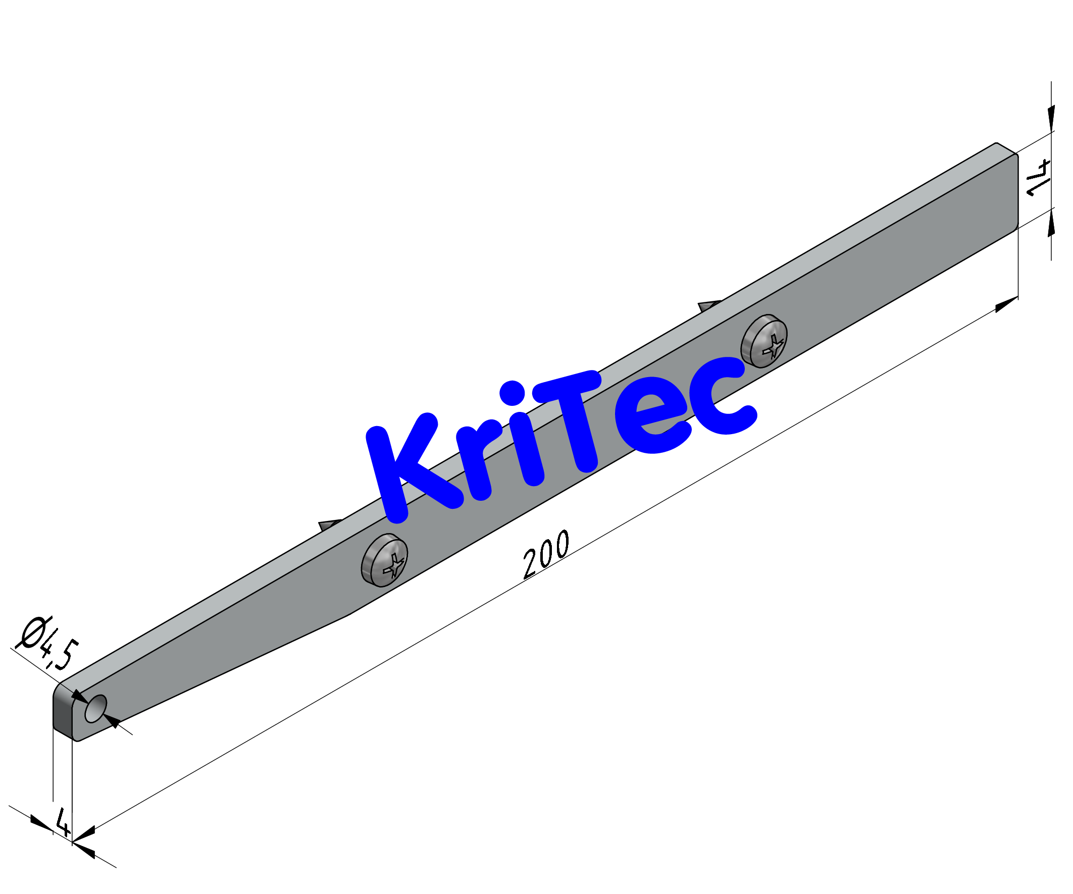 KriTec Regalboden-Abdeckkappensatz 8 200, grau ähnlich RAL 7035