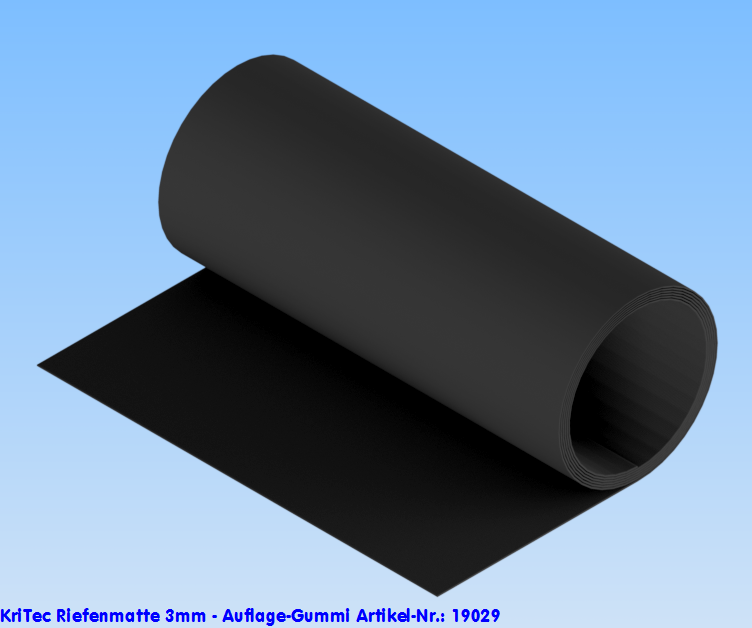KriTec Riefenmatte 3mm - Auflage-Gummi