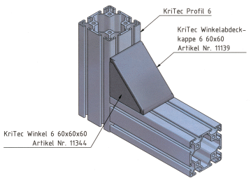 KriTec Winkel 6 60x60x60 Zn Standard