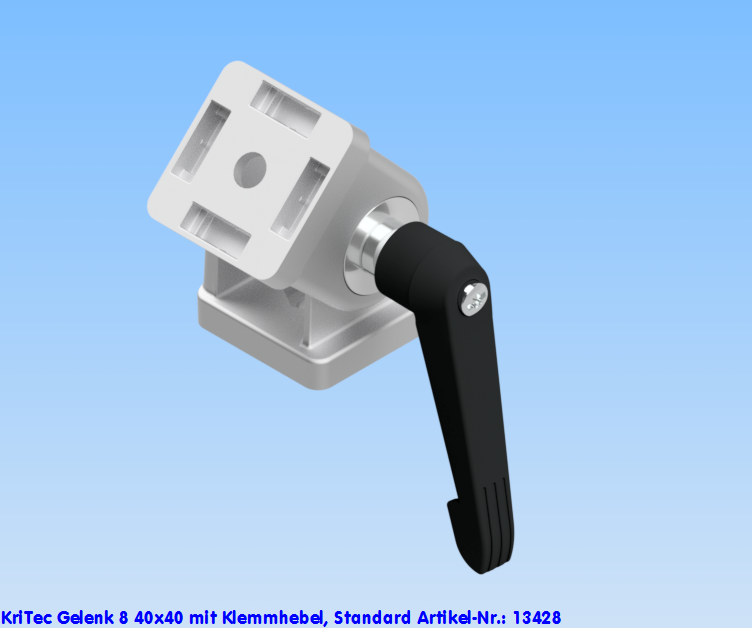 KriTec Gelenk 8 40x40 mit Klemmhebel, Standard