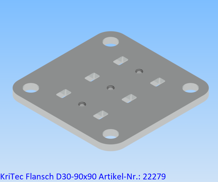 KriTec Flansch D30-90x90