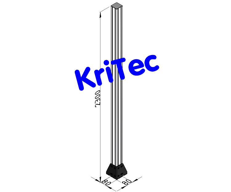 KriTec Pfosten Tür Profil 8 80x80 H2.300mm