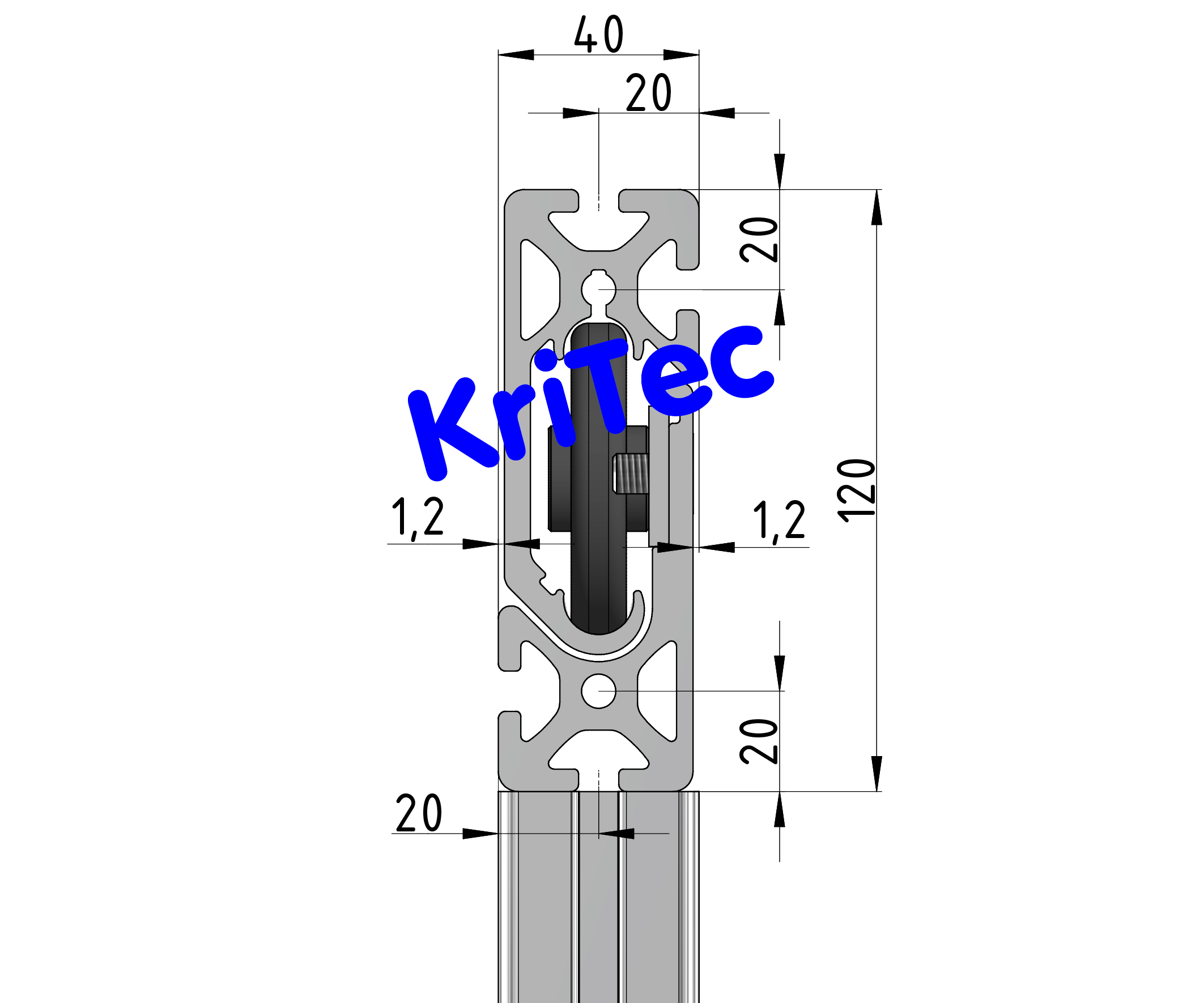 KriTec C-Schiene, Lagereinheit 8 K