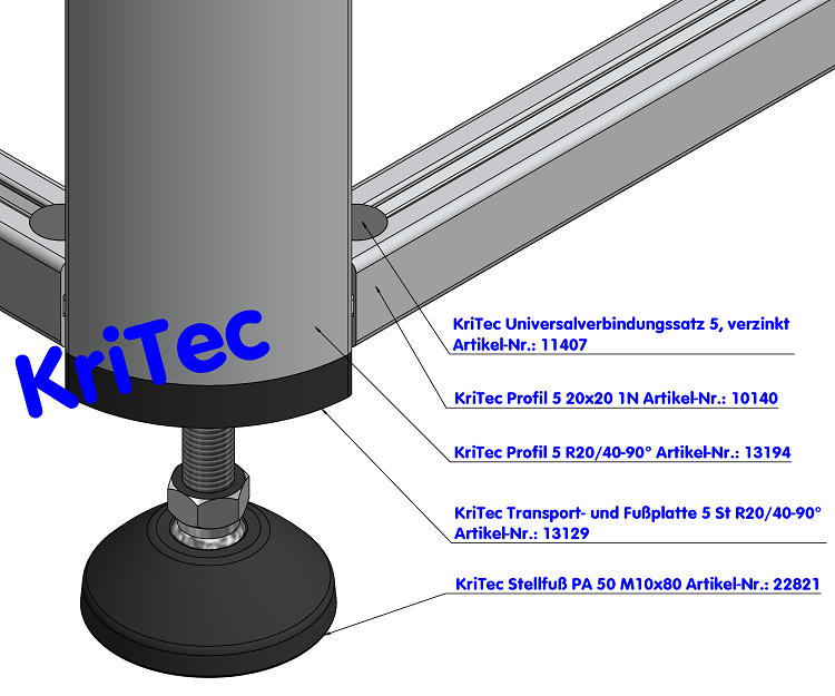KriTec Profil 5 R20/40-90°