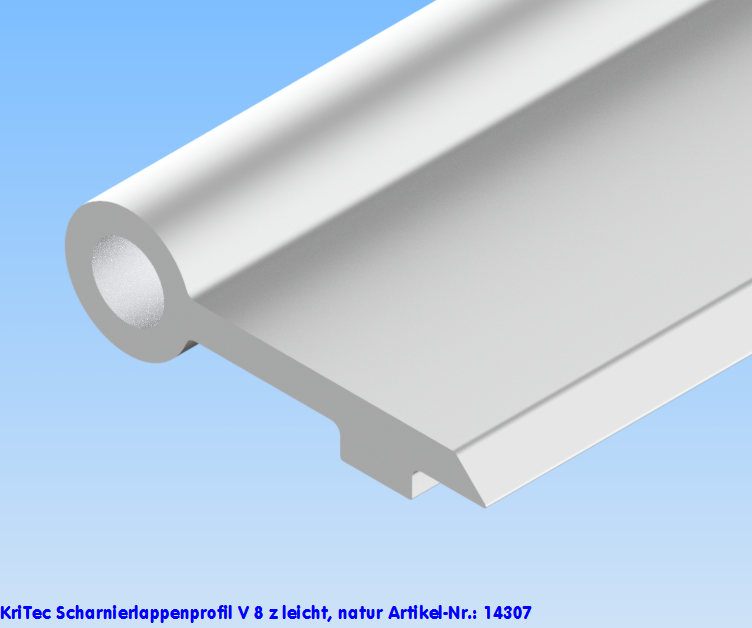 KriTec Scharnierlappenprofil V 8 z leicht, natur