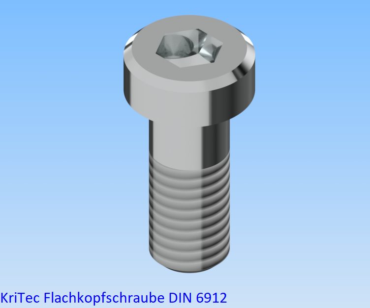 KriTec Flachkopfschrauben DIN 6912 verzinkt