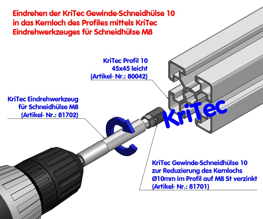 KriTec Gelenk 10 45x45