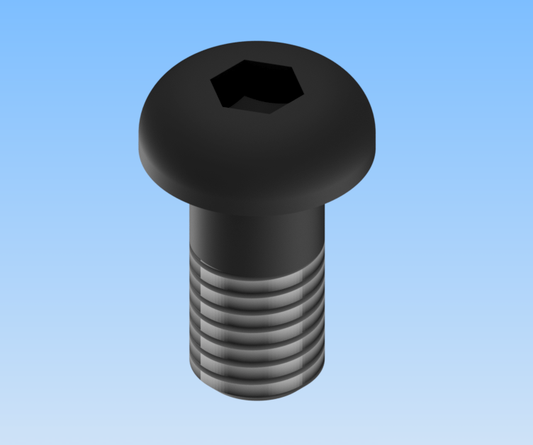 KriTec Halbrundschraube Stahl schwarz