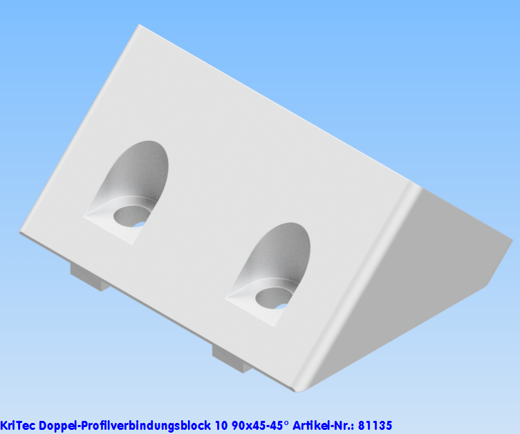 KriTec Doppel-Profilverbindungsblock 10 90x45-45°