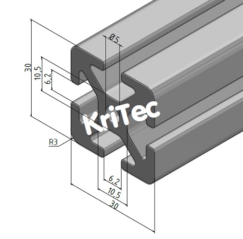 KriTec Profil 6 30x30 schwer