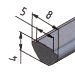 KriTec Profilstab 5 Al mit Steg
