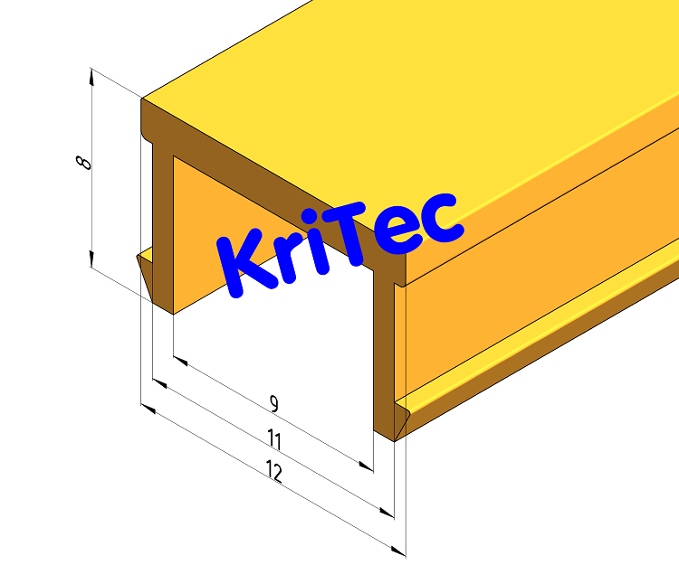 KriTec Abdeckprofil 10 PP gelb