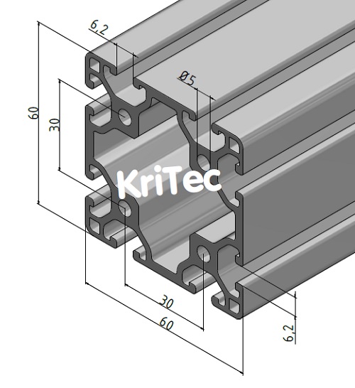 KriTec Profil 6 60x60 leicht