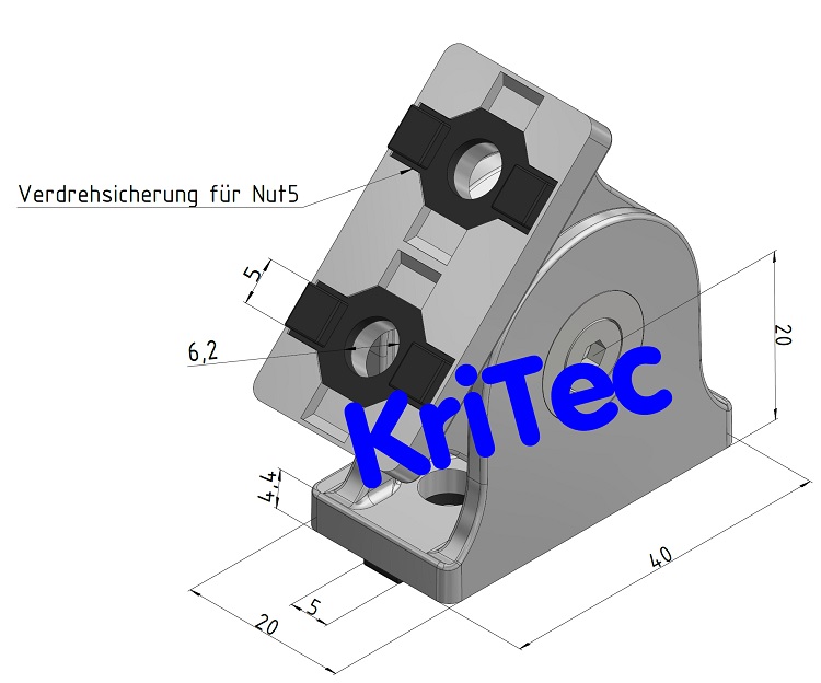 KriTec Gelenk 5 40x20 schwer