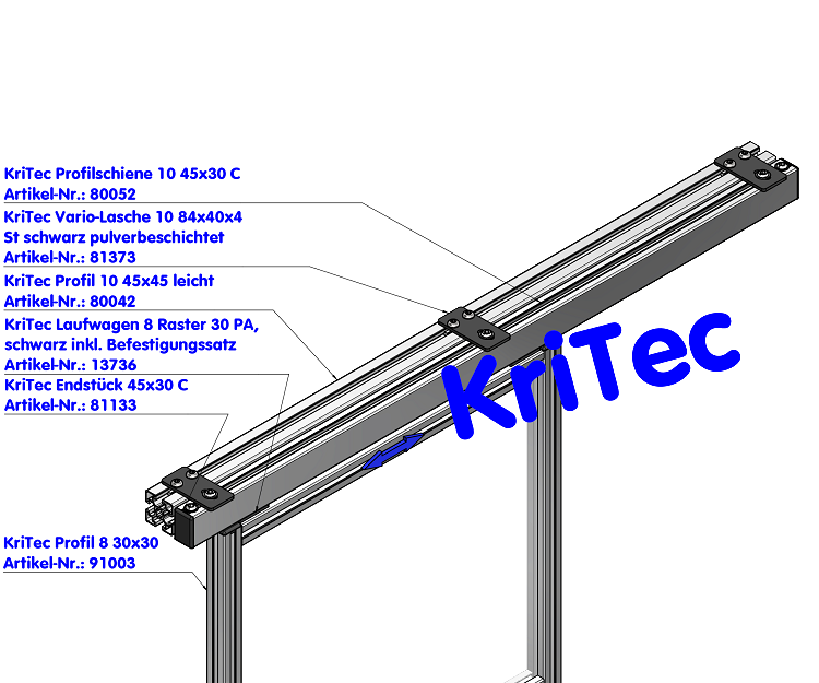 KriTec Profilschiene 10 45x30 C