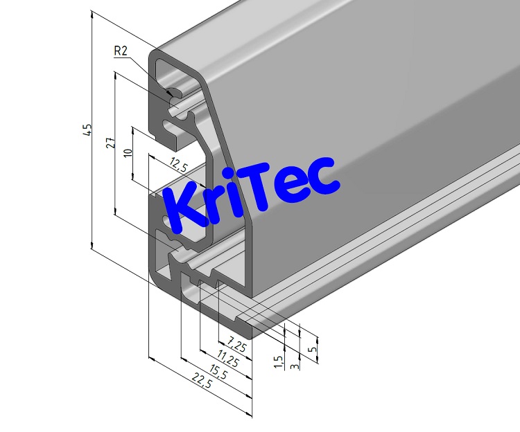 KriTec Rahmenprofil 10 45x22,5