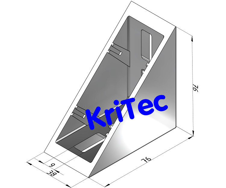 KriTec Winkel 10 80x80x40 Zn Standard
