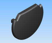 KriTec Abdeckkappe Rundrohr D28 Nut 10, antistatisch, schwarz