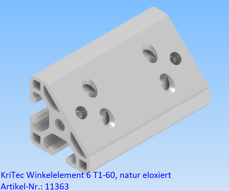 KriTec Winkelelemente 6 T1-60, natur eloxiert