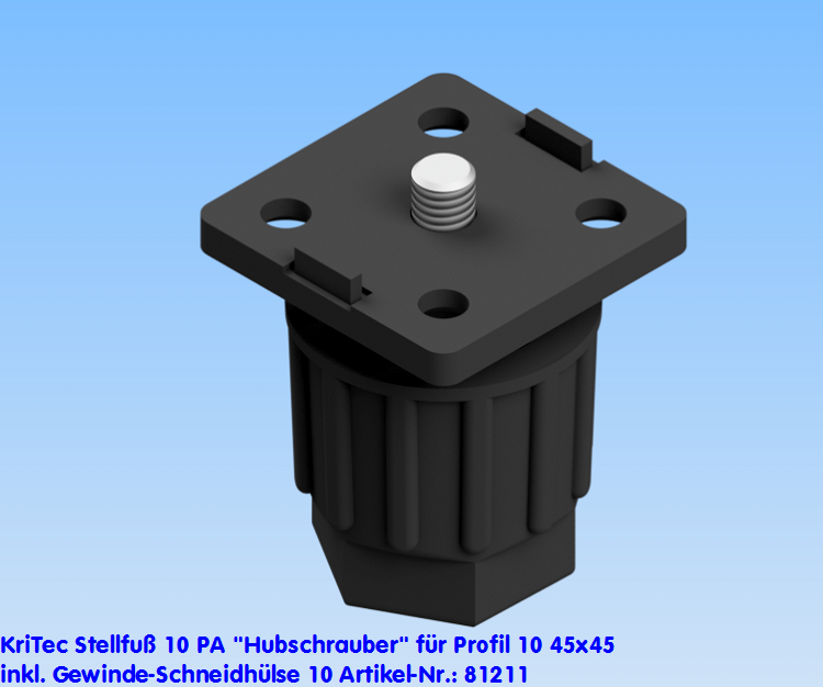 KriTec Stellfuß 10 Raster 45 PA "Hubschrauber"