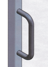 KriTec Handgriff Al 200 gerade, schwarz