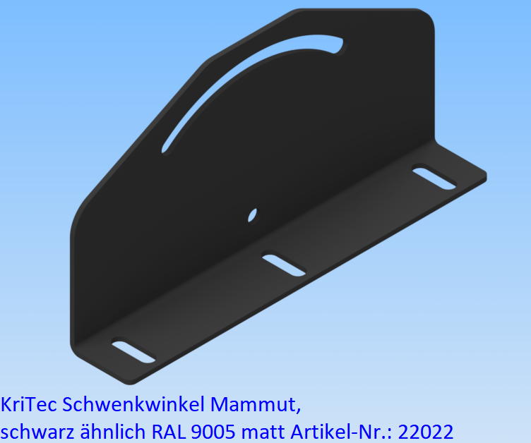 KriTec Schwenkwinkel Mammut, schwarz ähnl. RAL 9005 matt