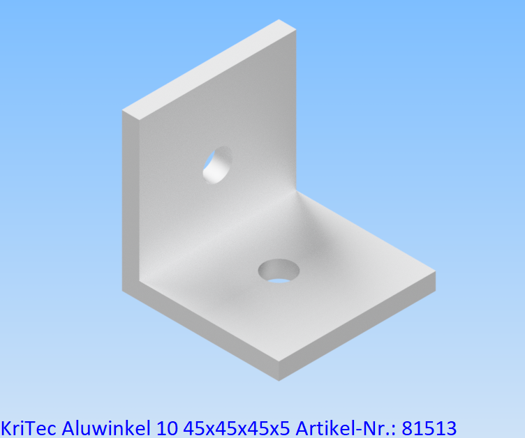 KriTec Aluminiumwinkel 10 45x45x45x5