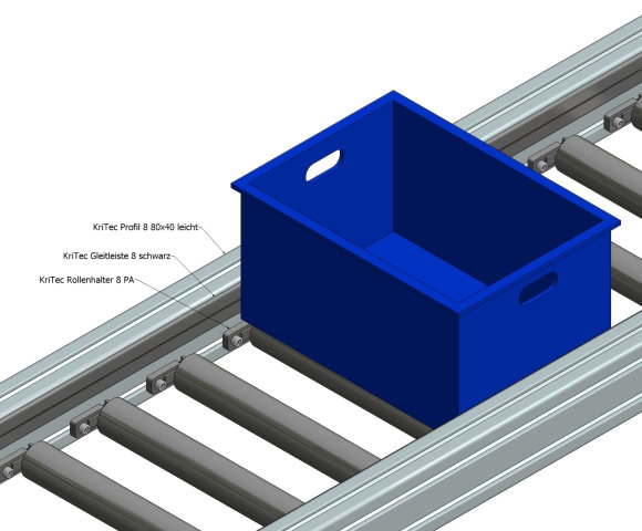 KriTec Rohr D50 AL für Transportrolle TR50 Lagersatz