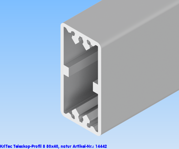 KriTec Teleskop-Profil 8 80x40, natur