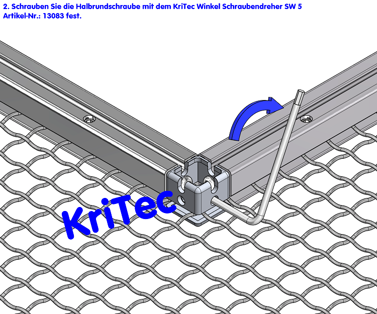 KriTec Klemmprofil-Kreuzverbinder 8 40x40